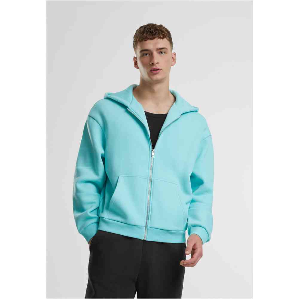 Urban Classics - Fluffy Zip hoodie - Blue
